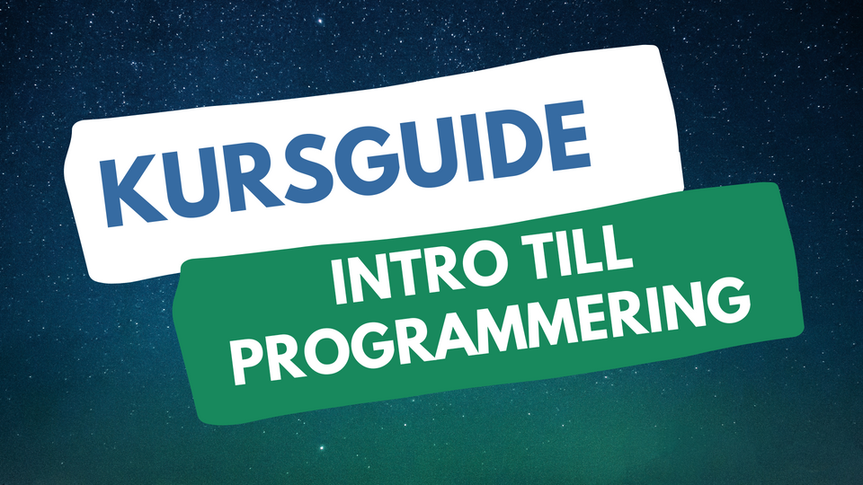 Kursguide: Intro till Programmering